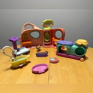 Littlest Pet Shop LPS Vintage Y2K Bundle Cat #72, Get Better Centre and More